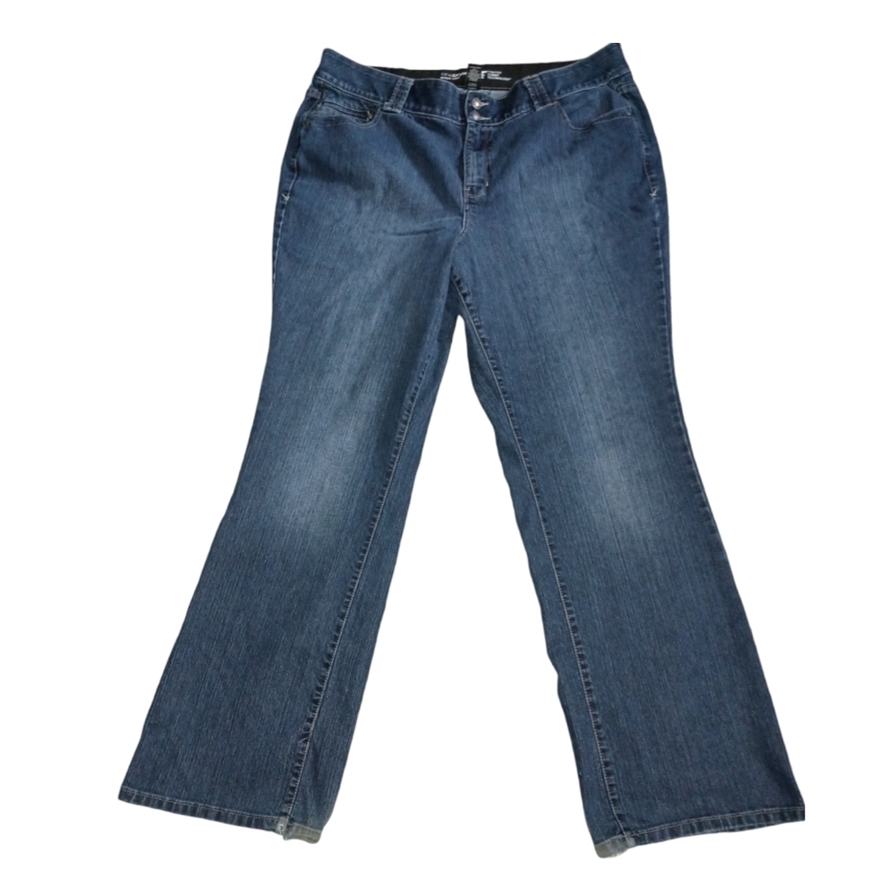 Size 22 Tall Lane Bryant Women's Blue Boot Cut Jeans - Picture 2 of 6